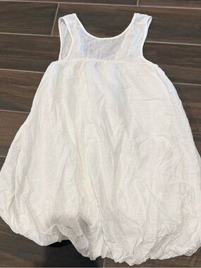 Anthropologie White Crochet-Trim Sleeveless Dress